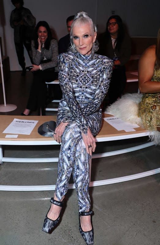 Maye Musk en el desfile de moda The Blonds en Nueva York