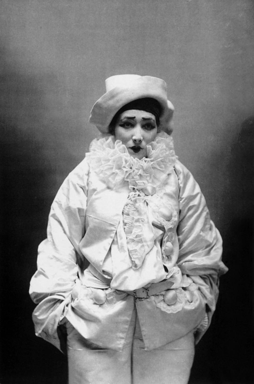 Sarah Bernhardt as Pierrot, photographed by Nader, 1883