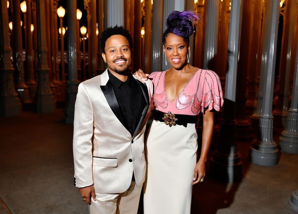 Ian Alexander Jr. and Regina King, wearing Gucci, attend the 2019 LACMA Art + Film Gala Presented By Gucci at LACMA on November 02, 2019 in Los Angeles, California. 