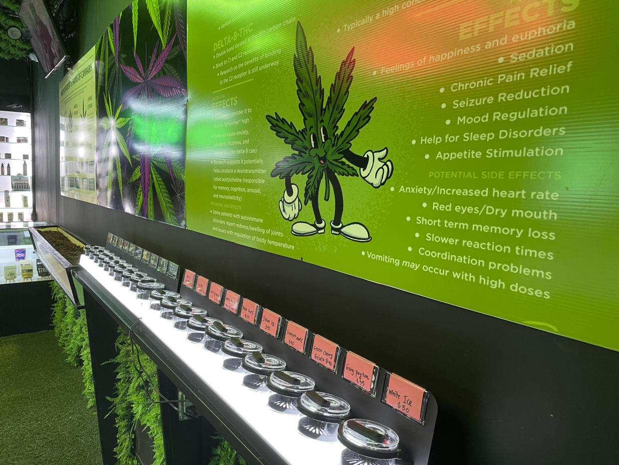 Photo by: STRF/STAR MAX/IPx 2022 3/27/23 A Marijuana Dispensary Store is seen on 8th Avenue on March 27, 2023 in New York City.