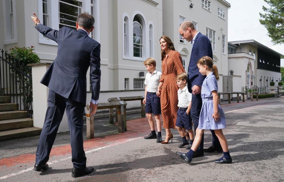The Cambridge family prepare for the welcome session (Jonathan Brady/PA) (PA Media)