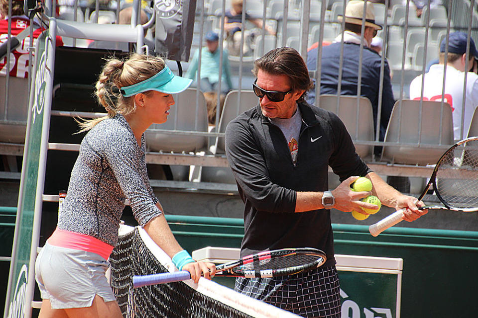 Bouchard's association with Sumyk in 2016 lasted just six months; he now coaches French Open champion Garbiñe Muguruza of Spain. (Stephanie Myles/opencourt.ca)