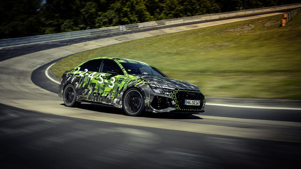 This RS3 is now officially the fastest compact car to grace Nürburgring. - Credit: Audi