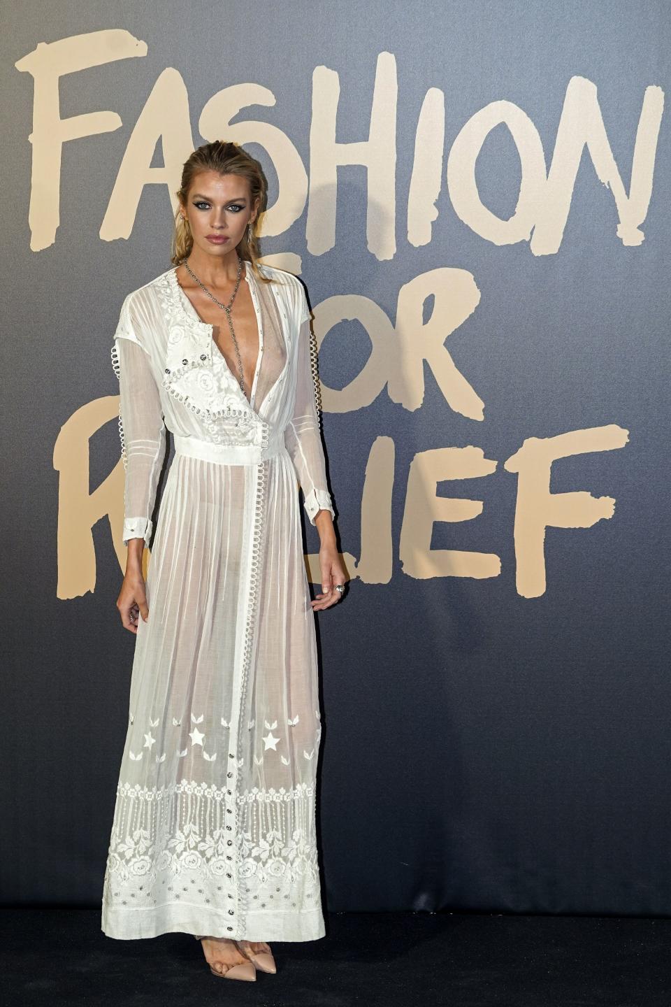 Stella Maxwell at the Fashion For Relief September 2019 show at LFW