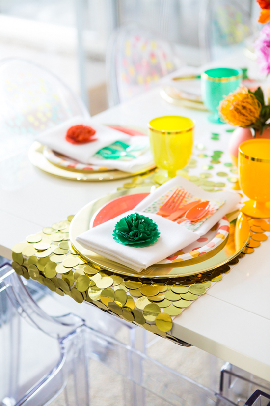 DIY Confetti Table Runner