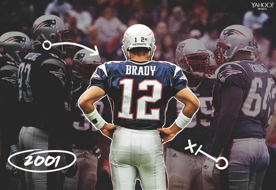 Tom Brady’s first game as a starter came on Sept. 30, 2001, against the Indianapolis Colts. (Getty Images)