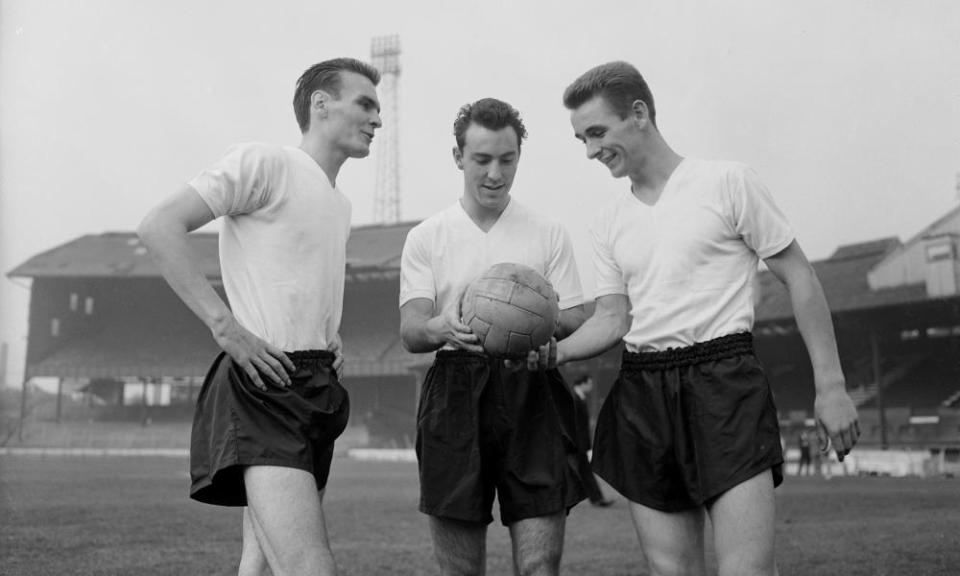 Jimmy Greaves with Brian Clough and Edwin Holliday in October 1959