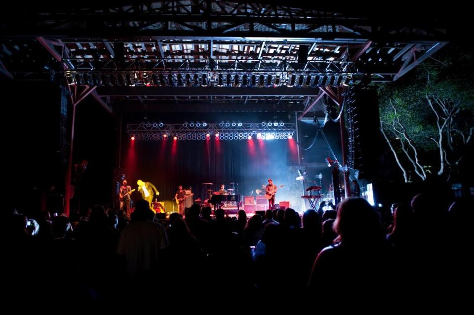 The crowd listens to The Fray at Ironstone Amphitheatre in Murphys in 2010.