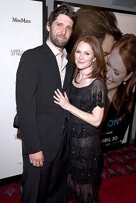 Bart Freundlich and Julianne Moore at the New York premiere of New Line's Laws of Attraction