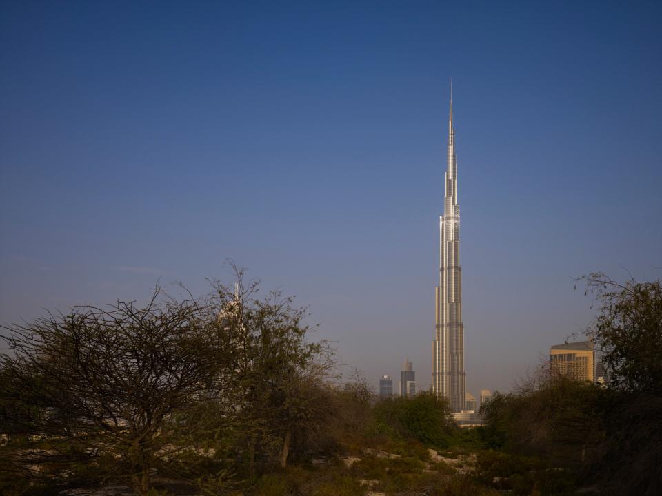The Burj Khalifa stands at 2,722 feet tall.