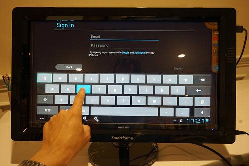 Zmartframe as a touchscreen