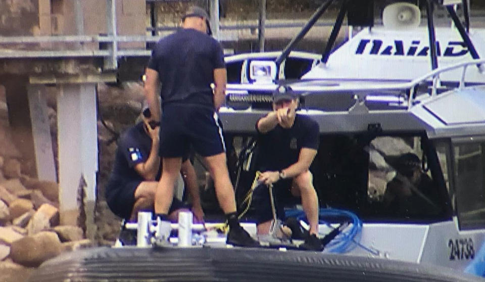 Officers rang local hospitals in case he exited the water without anyone knowing. Source: 7 News