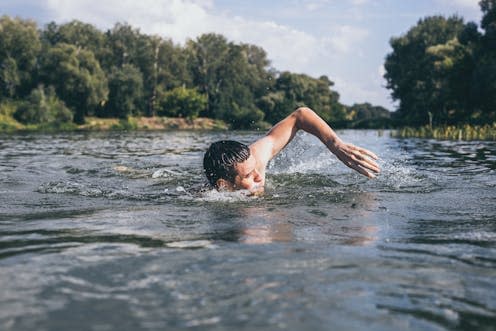 <span class="caption">_E coli_ is one of the most prevalent waterborne pathogens you may encounter when wild swimming.</span> <span class="attribution"><a class="link " href="https://www.shutterstock.com/image-photo/young-man-swimming-river-1912906069" rel="nofollow noopener" target="_blank" data-ylk="slk:Bearok/ Shutterstock;elm:context_link;itc:0;sec:content-canvas">Bearok/ Shutterstock</a></span>