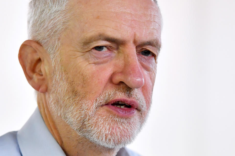 STOKE ON TRENT, ENGLAND - NOVEMBER 22: Leader of the Labour Party, Jeremy Corbyn visits Peregrine Pottery Company on November 22, 2019 in Stoke on Trent, England. After launching Labour’s manifesto for real change, Jeremy Corbyn is visiting the key marginal seat of Stoke-on-Trent South. (Photo by Anthony Devlin/Getty Images)