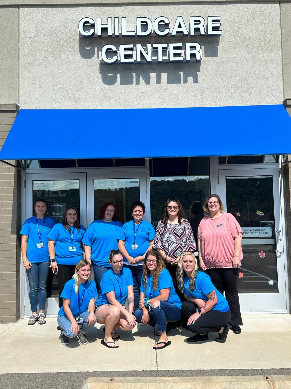 (Back L-R) Kendra Hupp, Chelsea Seymour, Melissa Lowry, Childcare Administrative Assistant Denise Murphy, Childcare Administrator Mary Anne Queen, Missions Coordinator Cana Horner 
(Front L-R) Rachel Walls, Sierra Armstrong, Stacey Caressi, Katie Gee