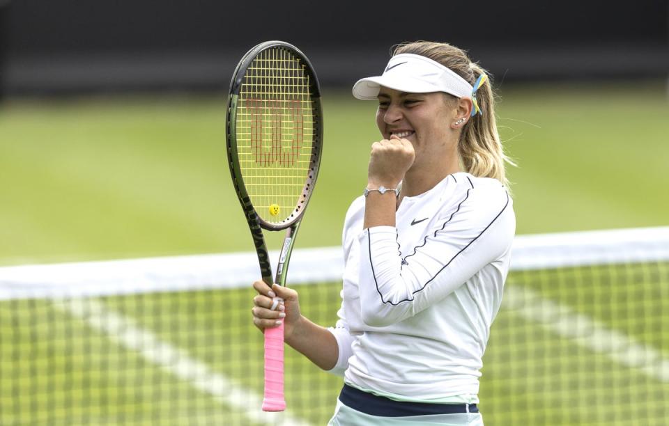 Marta Kostyuk prepared for Wimbledon by making the last-16 of the Rothesay International Eastbourne (Steven Paston/PA) (PA Wire)