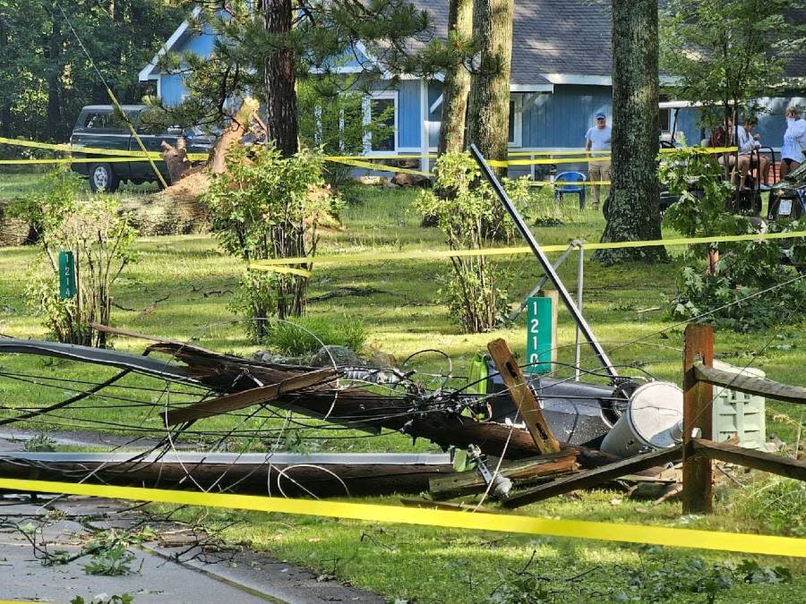 Storm damage in Lake George on July 5, 2024. Courtesy Alexis Weibel