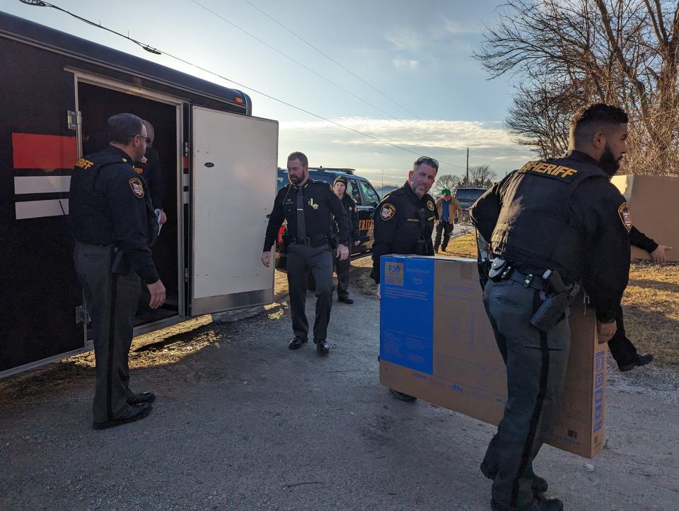 Deputies from the Sandusky County Sheriff's Office took part in the department’s 1st Annual Christmas Giveaway Spectacular. Gifts were given to 75 families, with deliveries starting on Tuesday.