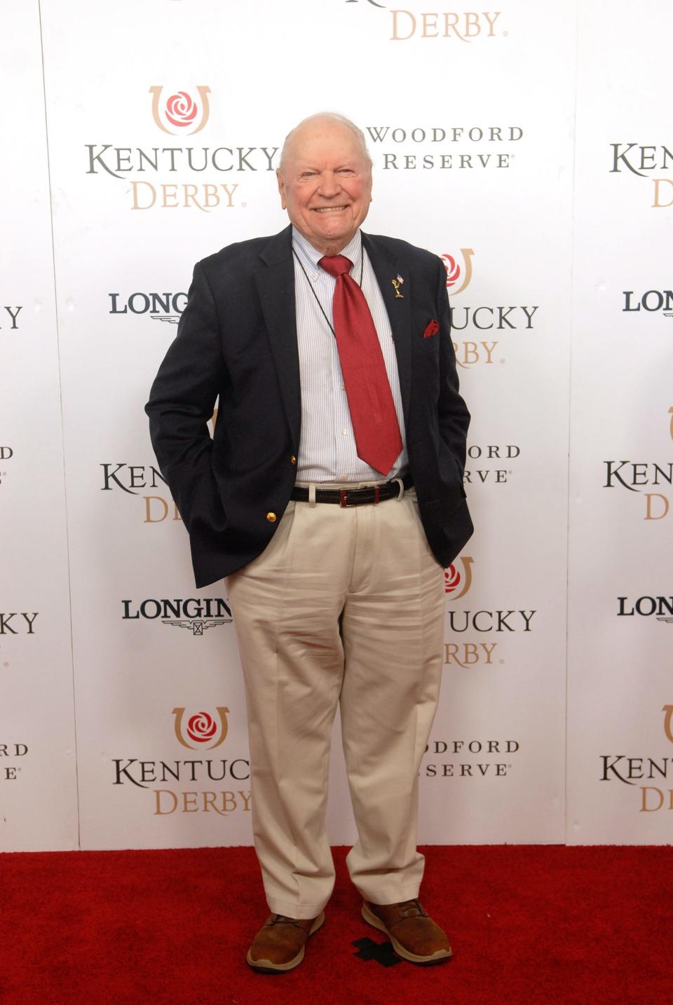 Conrad Bachmann poses for a photo on the Derby red carpet.  Maggie Huber/Special to Courier-Journal May 07, 2022