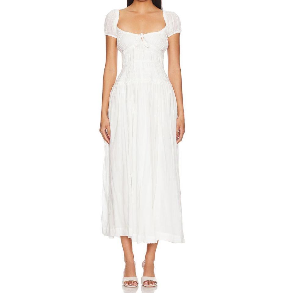 <p><a href="https://go.redirectingat.com?id=74968X1596630&url=https%3A%2F%2Fwww.revolve.com%2Ffree-people-feeling-bonita-midi-dress-in-ivory%2Fdp%2FFREE-WD2773%2F&sref=https%3A%2F%2Fwww.cosmopolitan.com%2Fstyle-beauty%2Ffashion%2Fa60358286%2Fkendall-jenner-easter-coquette-dress-dupes%2F" rel="nofollow noopener" target="_blank" data-ylk="slk:Shop Now;elm:context_link;itc:0;sec:content-canvas" class="link ">Shop Now</a></p><p>Free People Feeling Bonita Midi Dress</p><p>$108.00</p>