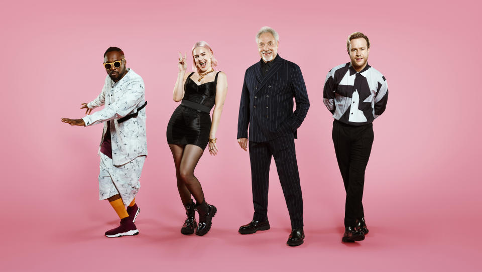 The Voice UK judges will.i.am, Anne-Marie, Sir Tom Jones and Olly Murs (ITV)