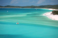 <b>3. Whiteaven Beach (Airlie Beach, Australia)</b><br><br>Kilómetros y kilómetros de placer, en concreto, 4 y medio. Agua turquesa, arena fina que, por si fuera poco, no quema los pies gracias a su composición mineral.