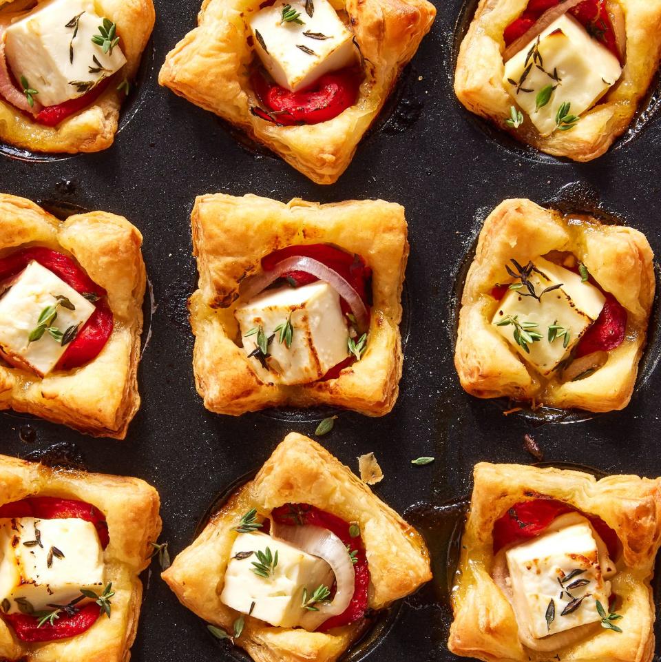 puff pastry with feta rosemary and peppers