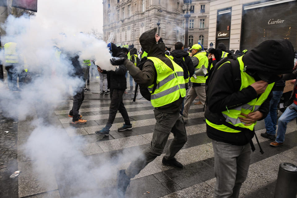 Die “Gelbwesten” protestieren seit November in ganz Frankreich gegen die Wirtschaftspolitik der Regierung. (Bild: Getty Images)