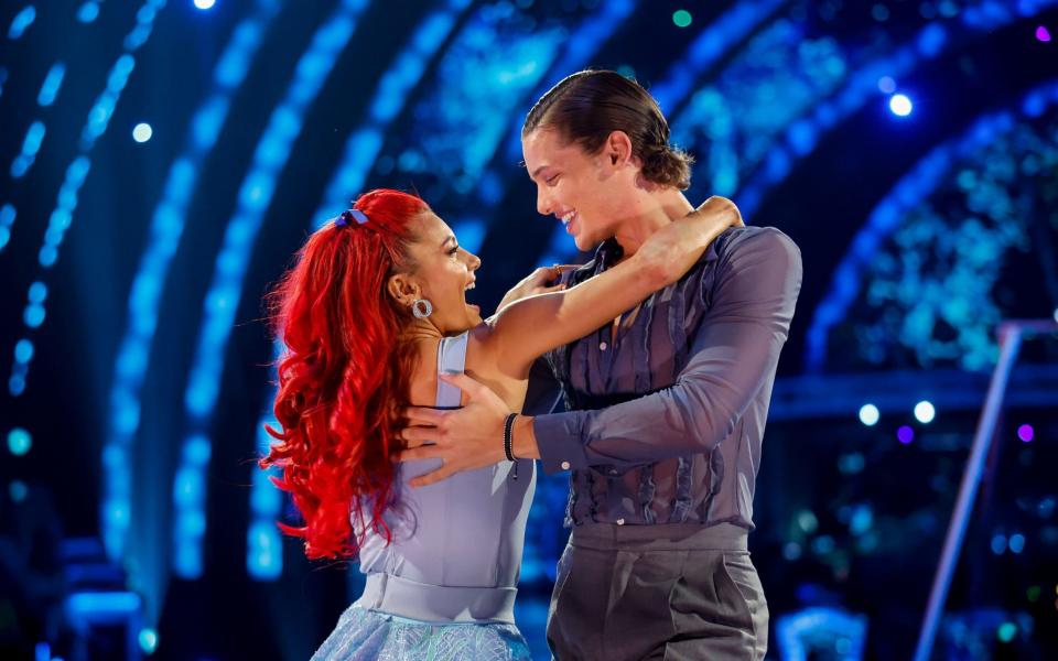 Bobby Brazier and Dianne Buswell perform on BBC One's live Strictly Come Dancing show