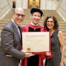 <p>The Facebook founder dropped out of Harvard, so his parents were pretty proud when he addressed Harvard’s graduating class of 2017 and received an honorary Doctor of Laws degree: “Mom, I always told you I’d come back and get my degree.” (Photo: <a rel="nofollow noopener" href="https://www.instagram.com/p/BUhbwuZDGPx/" target="_blank" data-ylk="slk:Mark Zuckerberg via Instagram;elm:context_link;itc:0;sec:content-canvas" class="link ">Mark Zuckerberg via Instagram</a>) </p>
