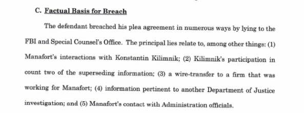 Manafort's five alleged lies. (Photo: )