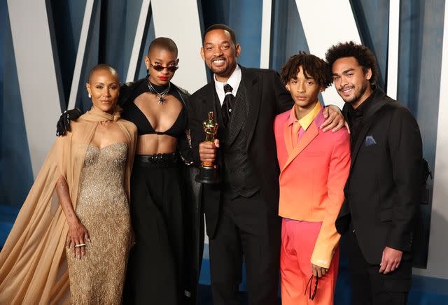 <p>Arturo Holmes/FilmMagic</p> From Left: Jada Pinkett Smith, Willow Smith, Will Smith, Jaden Smith, Trey Smith