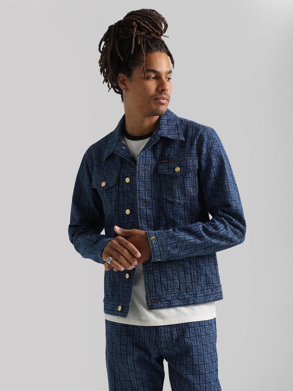 Wrangler X Leon Bridges Men's Laser Jacket in Allover Laser