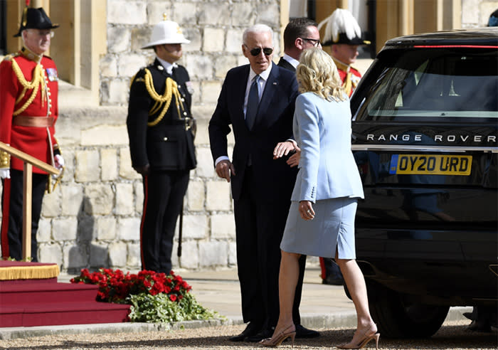 Isabel II con Joe y Jill Biden