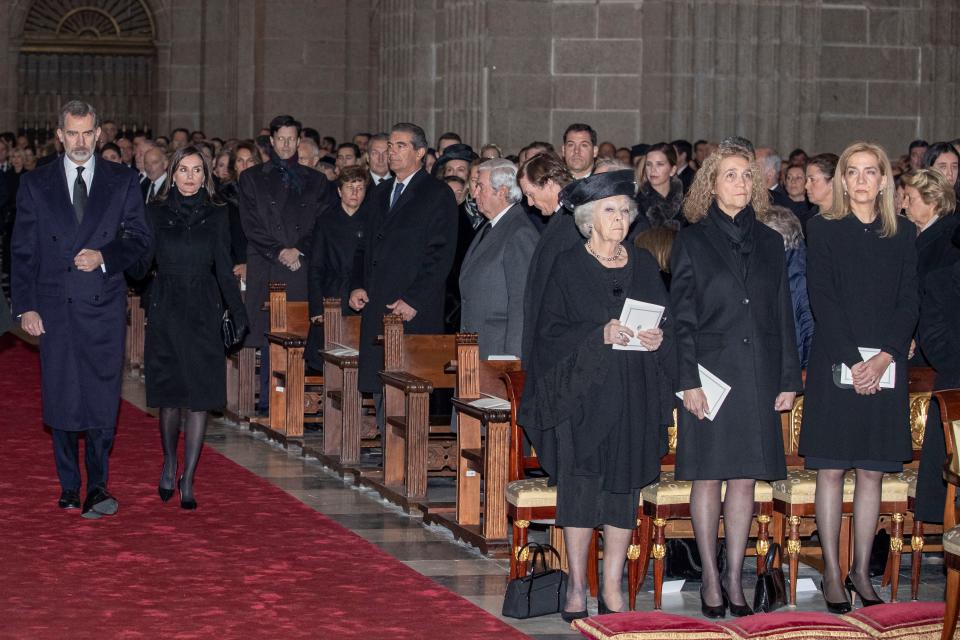 La misa funeral por Pilar de Borbón