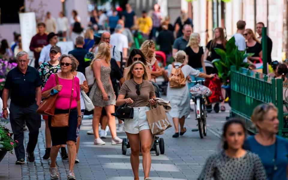 Sweden did not go into lockdown and few people wear facemasks - JONATHAN NACKSTRAND/AFP via Getty Images