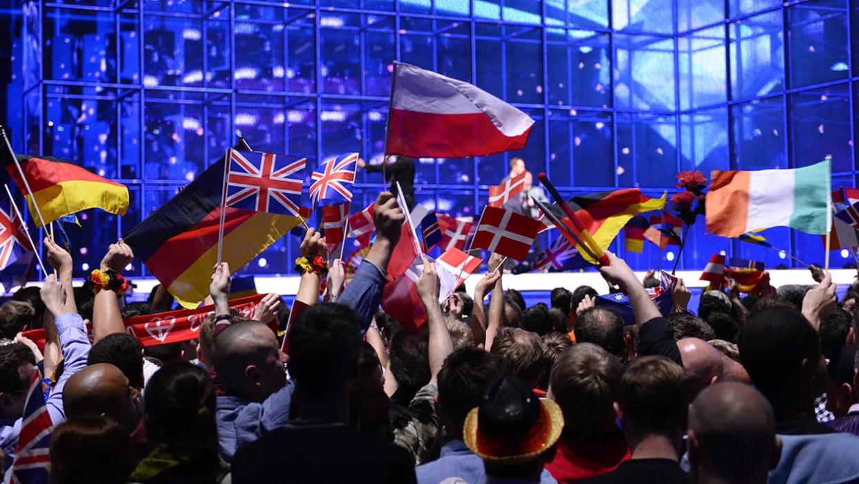 Des drapeaux durant l'Eurovision 2014 au Danemark  - Jonathan Nackstrand - AFP