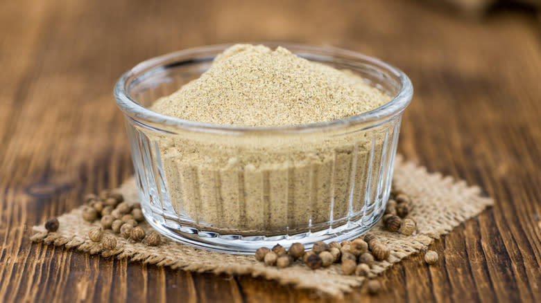 bowl of white pepper