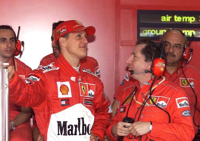 Todt, right, enjoyed a fruitful partnership with Michael Schumacher at Ferrari