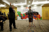 Hong Kong leader-elect Carrie Lam attends a news conference in Beijing, China April 11, 2017. REUTERS/Jason Lee