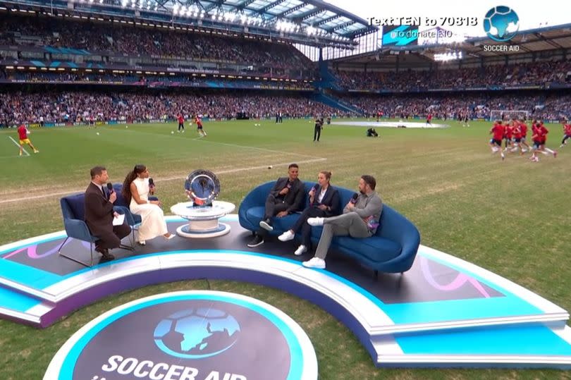 Soccer Aid viewers were quick to comment on the state of the pitch at Chelsea's Stamford Bridge