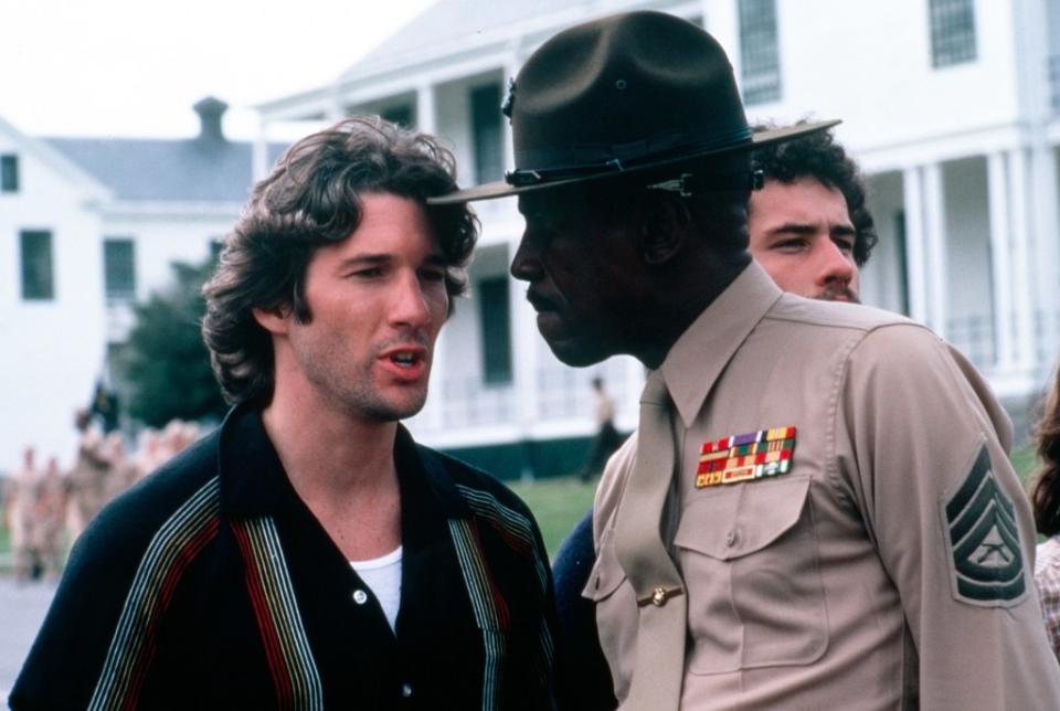 Richard Gere and Louis Gossett in the film “An Officer and a Gentleman.” Paramount/Everett Collection