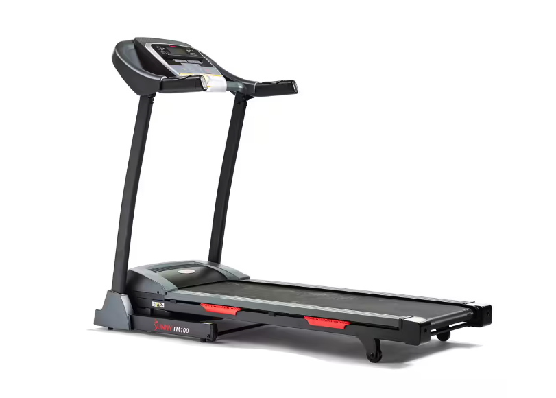 Sunny Health & Fitness TM100 Auto-Incline Folding Treadmill. Image via Canadian Tire.