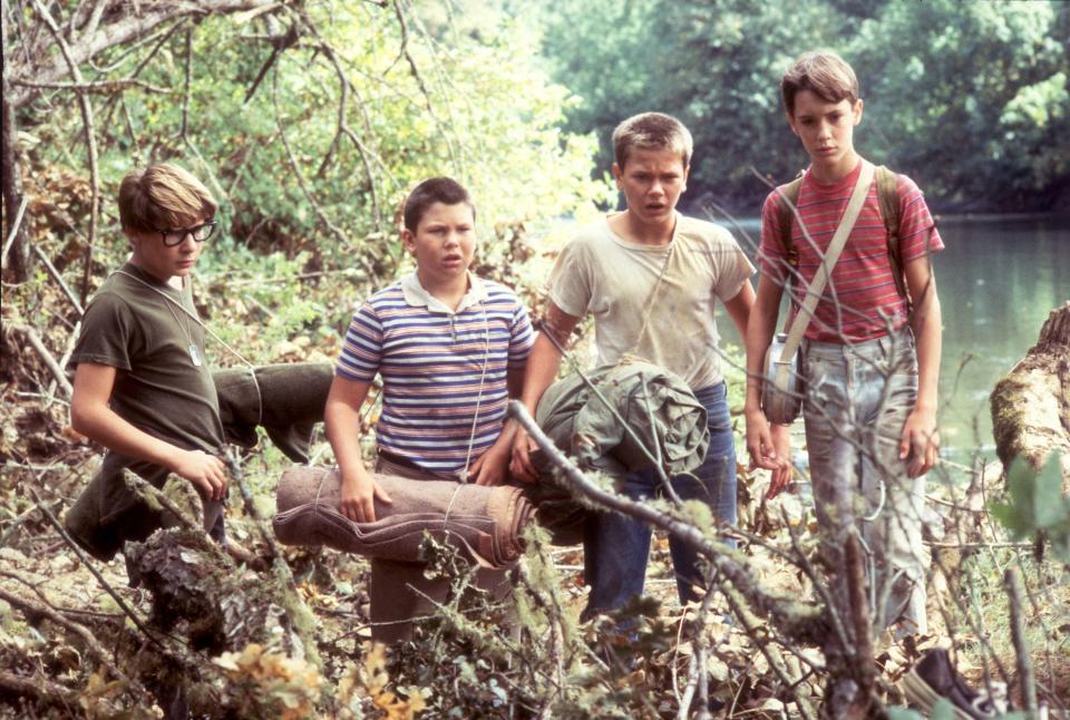 Corey Feldman, from left, Jerry O'Connell, River Phoenix and Wil Wheaton star as friends searching for a dead body in "Stand By Me."