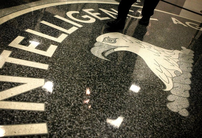 Seal of the Central Intelligence Agency is seen at the lobby of the CIA headquarters in McLean, Virginia, on February 19, 2009. Al-Qaeda and other hostile groups have repeatedly sought to infiltrate US intelligence agencies, which are investigating thousands of their employees to counter the threat, according to The Washington Post report