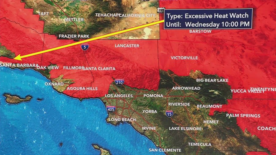 An excessive heat watch has prompted warnings for parts of Southern California from July 19-24.