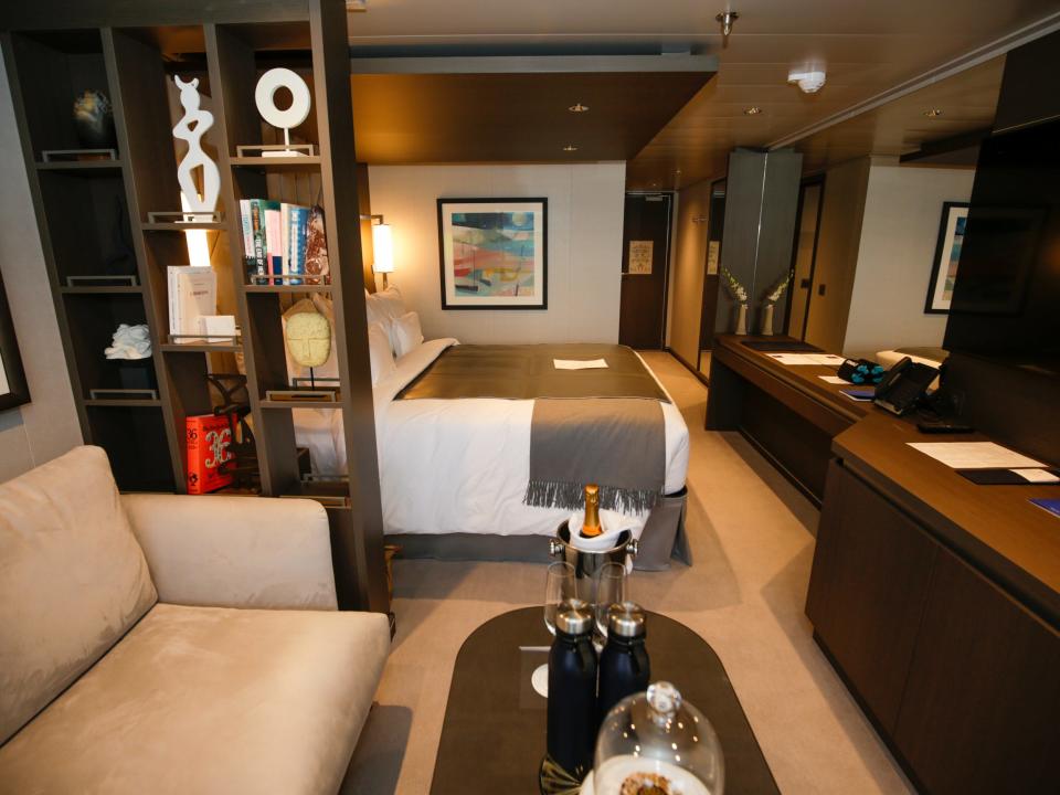 A luxurious stateroom.