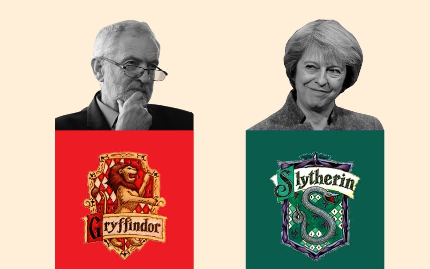 Corbyn and May Harry Potter