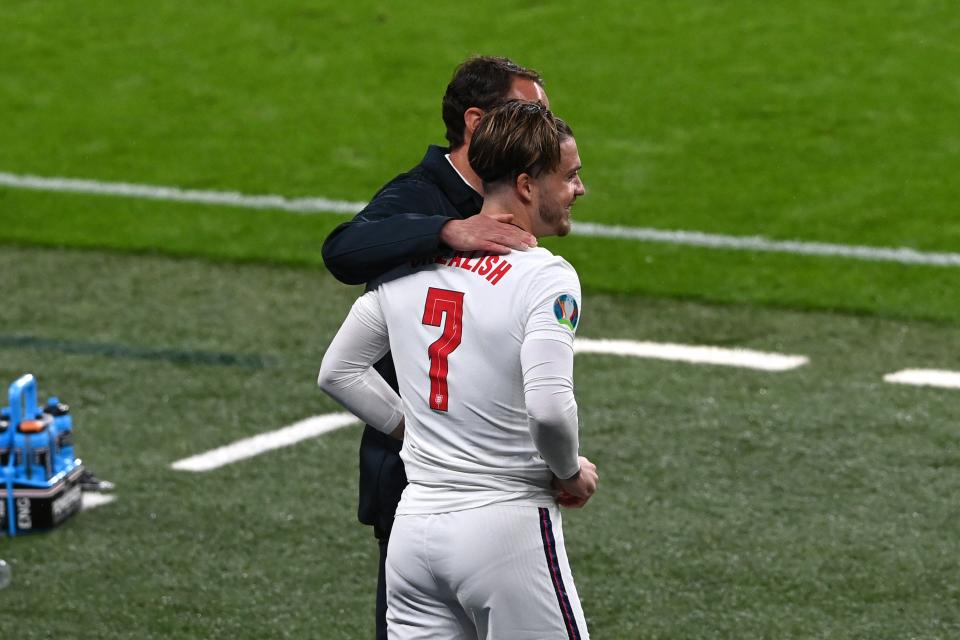 Gareth Southgate with Jack Grealish (Getty)