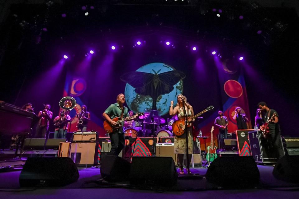 Derek Trucks, left, and Susan Tedeschi perform with their band, the Tedeschi Trucks Band, on the first night of their Wheels of Soul Tour on Friday, June 24, 2022, at Daily's Place in Jacksonville.
